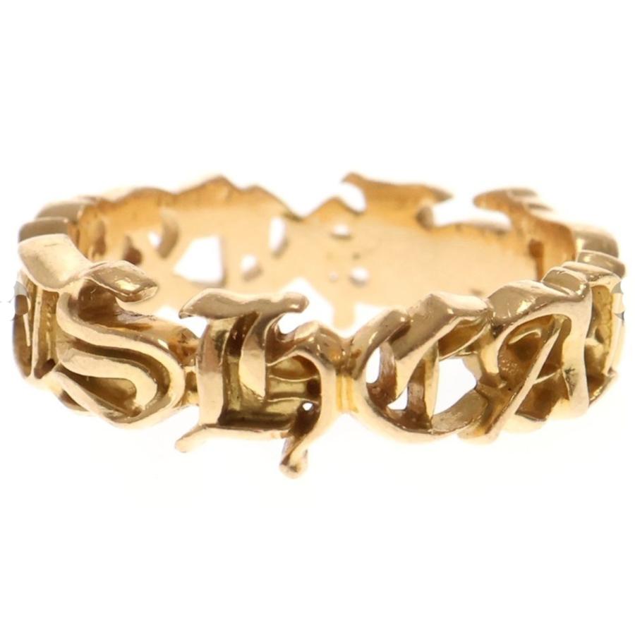 CHROME HEARTS 22K SCRIPT BAND RING クロムハーツ スクリプトバンド