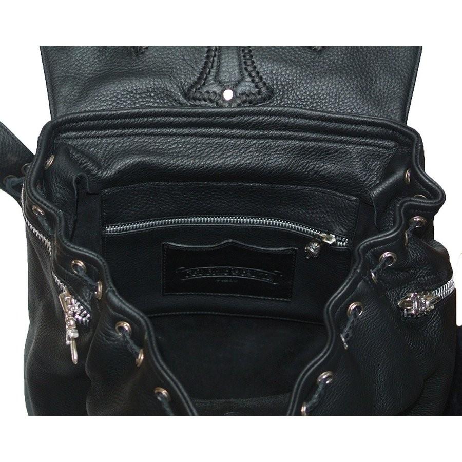 CHROME HEARTS LEATHER BACKPACK CROSS クロムハーツ レザー バックパック クロス ラージサイズ ty11