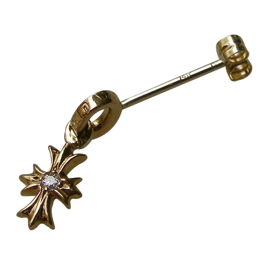 CHROME HEARTS 22K TINY E CH PLUS EARRING DIA クロムハーツ
