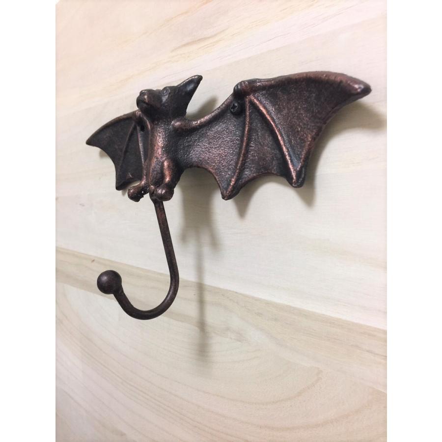 ゴルド、アンチーク風、ヨーロッパ産ウォールフック ウォール フック コウモリ アンティーク スチール 小物 掛け