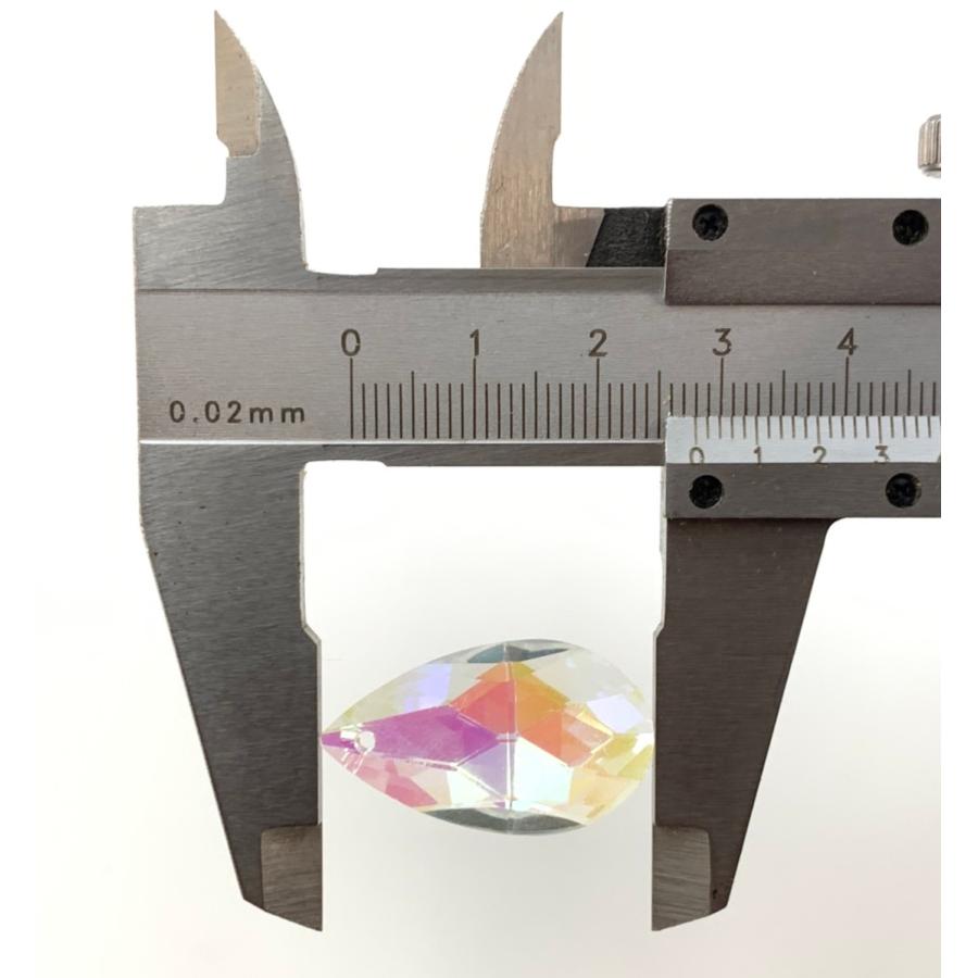 しずく型 28mm オーロラ 12個 サンキャッチャー クリスタルガラス