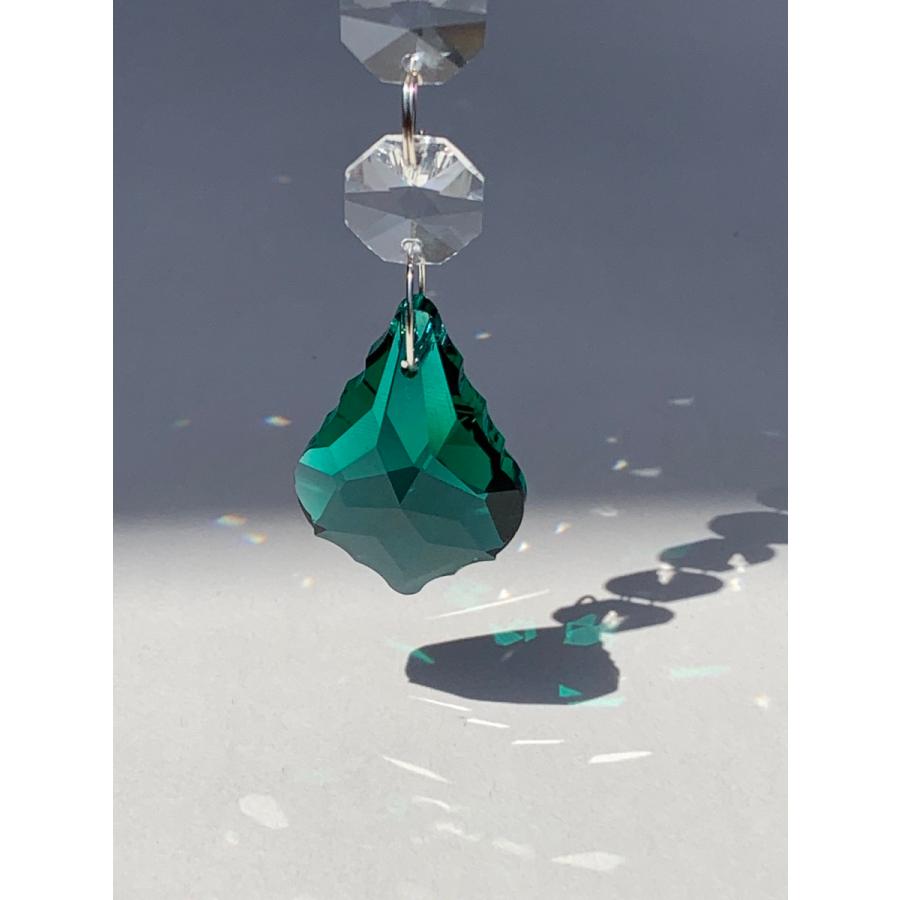 置き型サンキャッチャー トパーズリーフ38mm