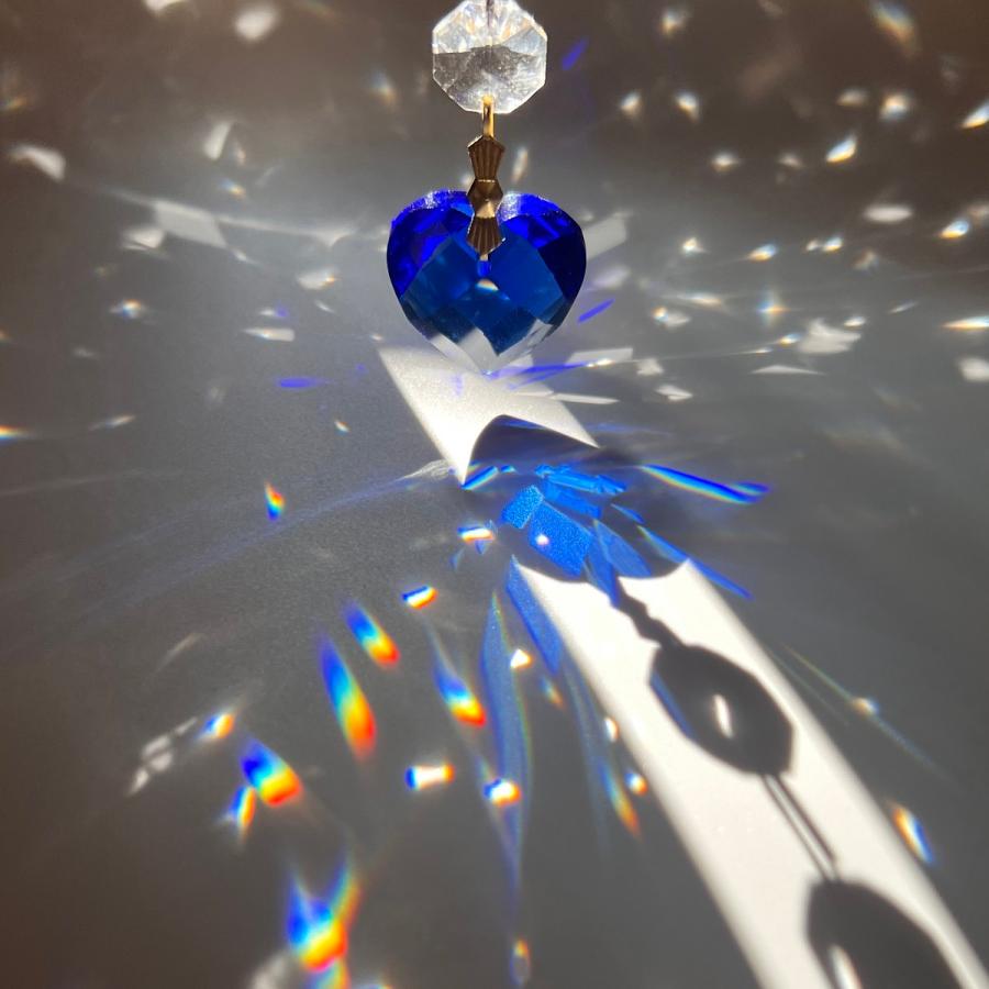 ハート 28mm 色選べる 6個セット クリスタルガラス サンキャッチャー