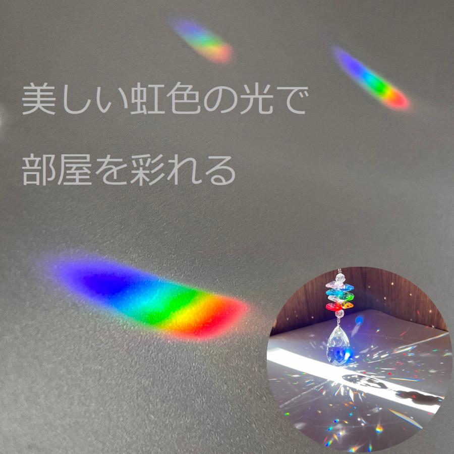 しずく 38mm 全長約27cm クリスタルガラス サンキャッチャー