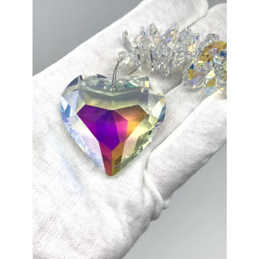 ハート型 サンキャッチャー クリスタル 45mm オーロラ