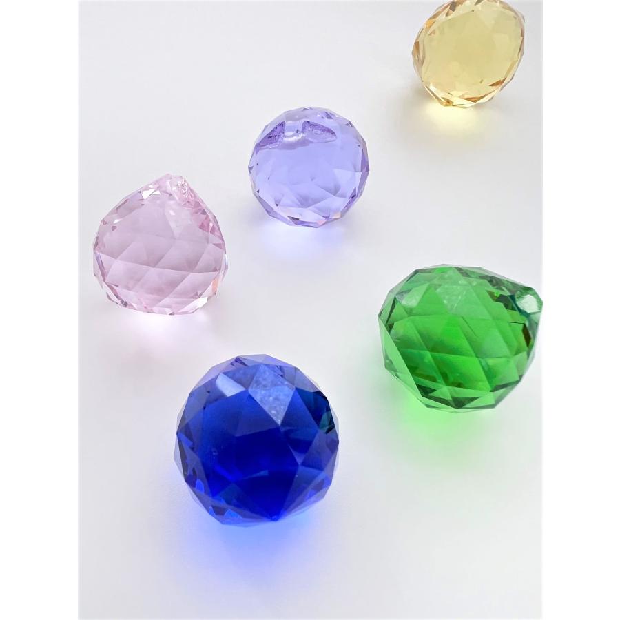 クリスタルボール 20mm カラフル 虹色 7色セット クリスタル