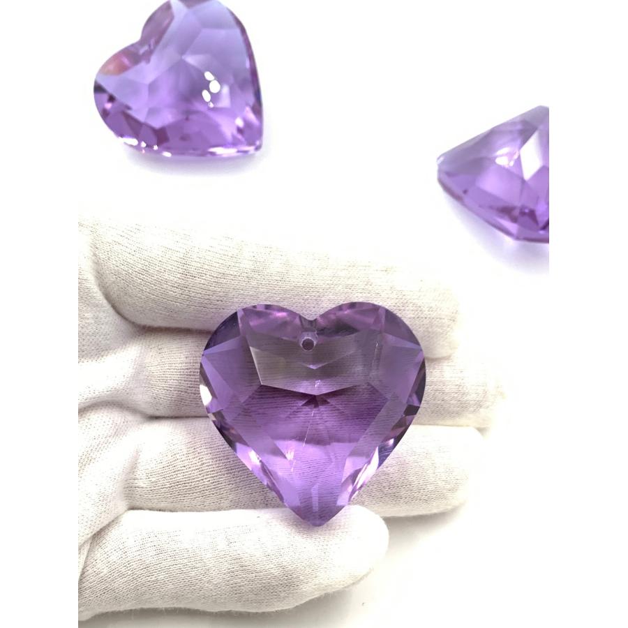 ハート型 45mm 3個セット クリスタルガラス サンキャッチャー