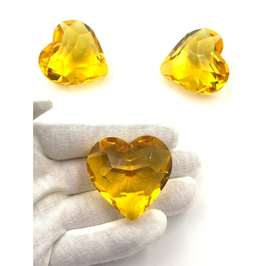 ハート型 45mm 3個セット クリスタルガラス サンキャッチャー