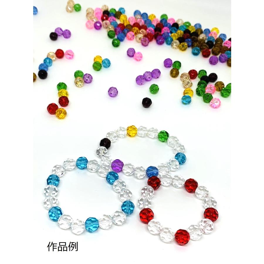 ガラス ビーズ 10mm 透明 200pcs サンキャッチャー 手芸 材料 パーツ