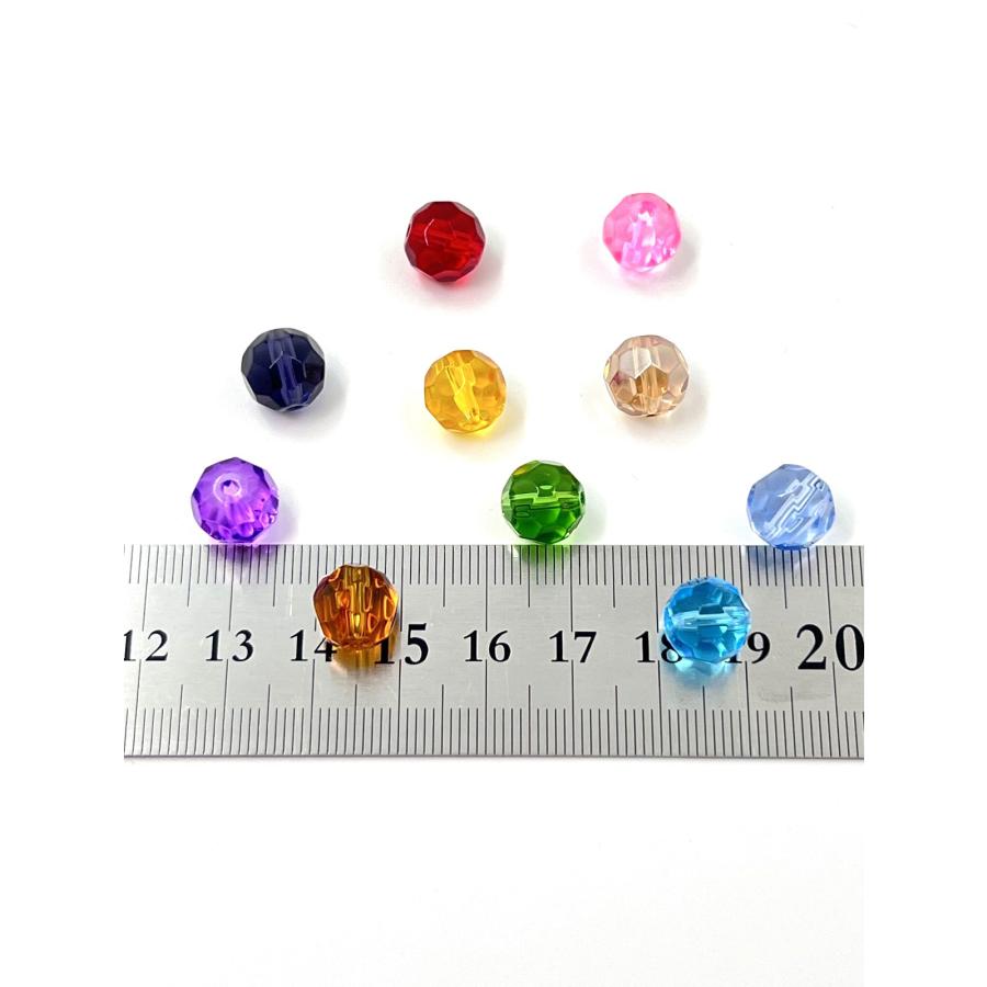 ガラス ビーズ 10mm 10色 200pcs MIX サンキャッチャー アクセサリー