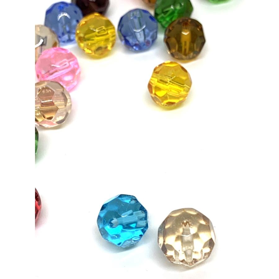 ガラス ビーズ 10mm 10色 200pcs MIX サンキャッチャー アクセサリー