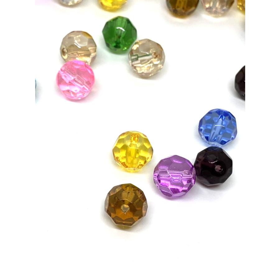 多色ガラスビーズ おまとめ ガラス ビーズ 10mm 10色 200pcs MIX サンキャッチャー アクセサリー