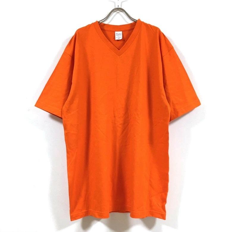 Vネック ビッグTシャツ 5.6オンス ヘビーウェイト 半袖 無地 メンズ 