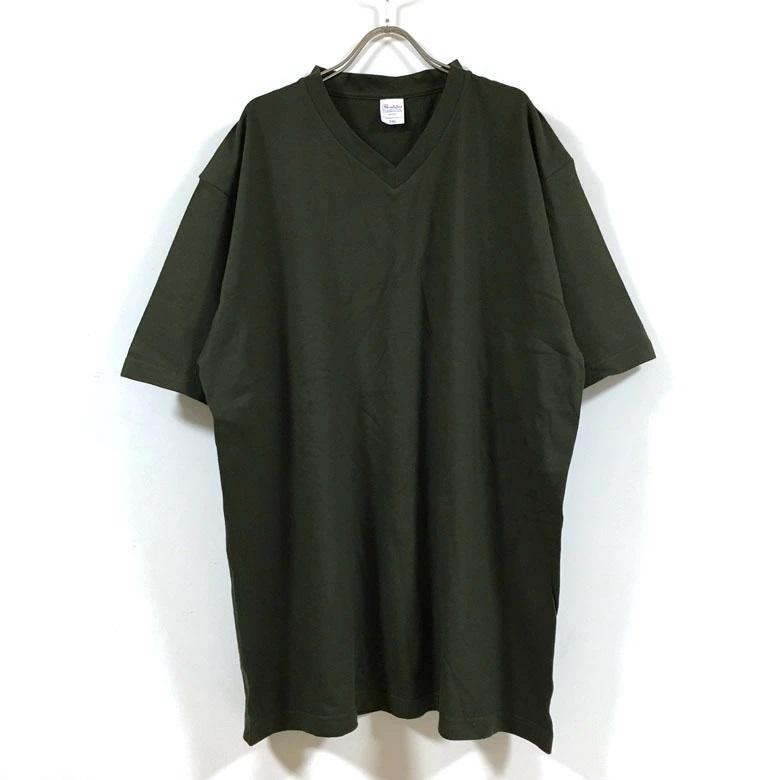 Vネック ビッグTシャツ 5.6オンス ヘビーウェイト 半袖 無地 メンズ