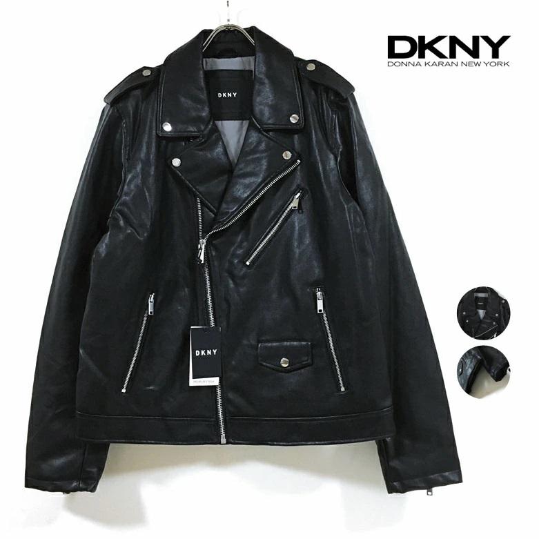 DKNY ダナ キャラン ニューヨーク フェイクレザー ダブル DKNY ダナ キャラン ニューヨーク フェイクレザー ダブル