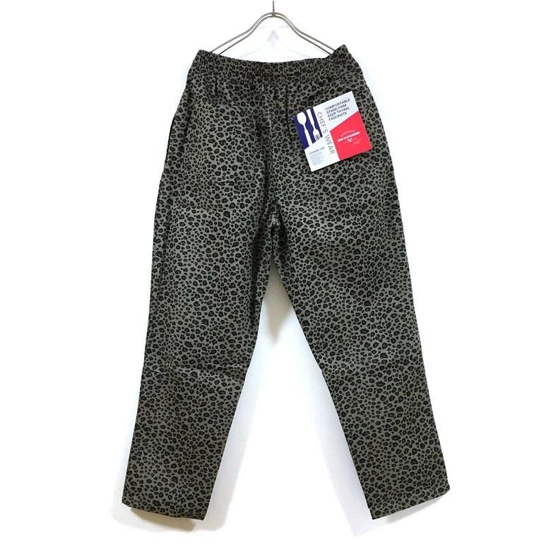 レオパード ワイド シェフパンツ メンズ 送料無料 コットン ヒョウ柄