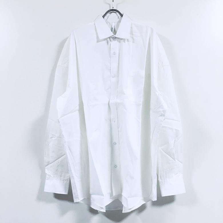 コットン ブロード ビッグシルエット レギュラーカラー シャツ 長袖