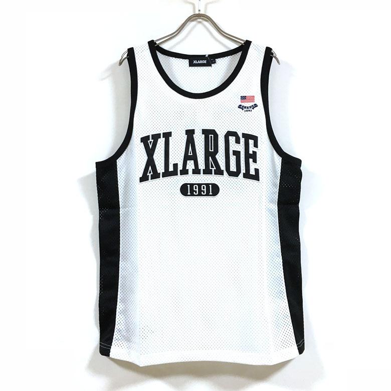 XLARGE エクストララージ XL BASKETBALL JERSEY バスケットボール シャツ メンズ ロゴ ノースリーブ タンクトップ 送料無料 3069SLAB 通販