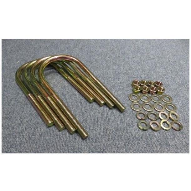 スチール製 Uボルト190mm 4本(ナット&ワッシャー付)set ミニ スチール製 Uボルト190mm 4本(ナット&ワッシャー付)set ミニ