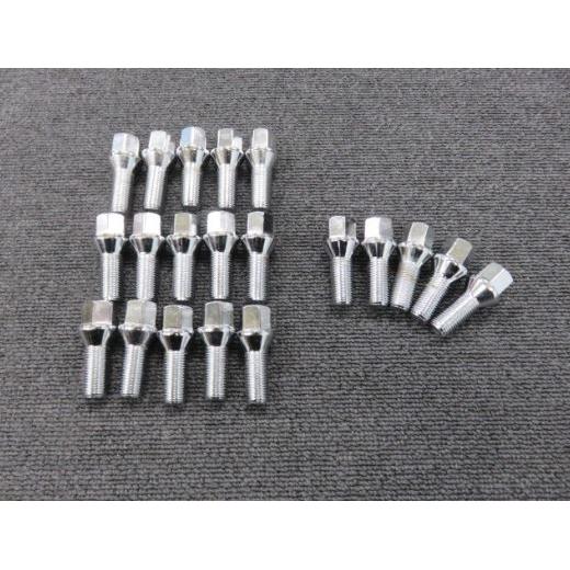 VW M14-1.5 テーパーボルト 17HEX 20本 クローム : スラム - 通販 