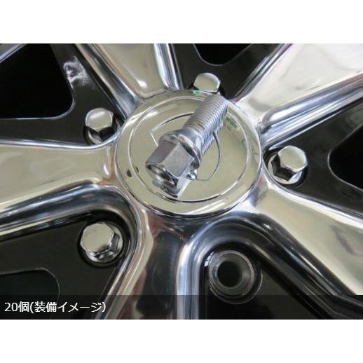 VW M14-1.5 テーパーボルト 17HEX 20本 クローム : スラム - 通販 