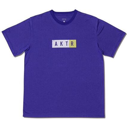 AKTR Painting Box Logo Sports Tee Ｔシャツ 流行に ペインティング 【高品質】 スポーツ 青 アクター ボックスロゴ