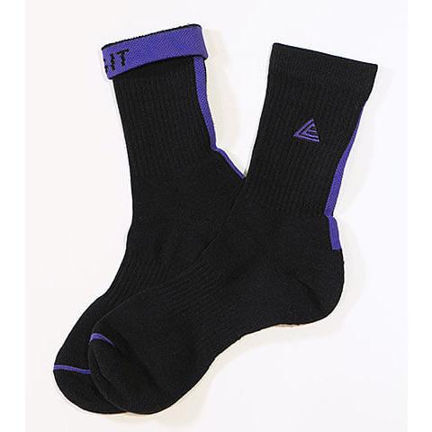 LEGIT Middle Socks(レジット ミドル ソックス)　黒 パープル