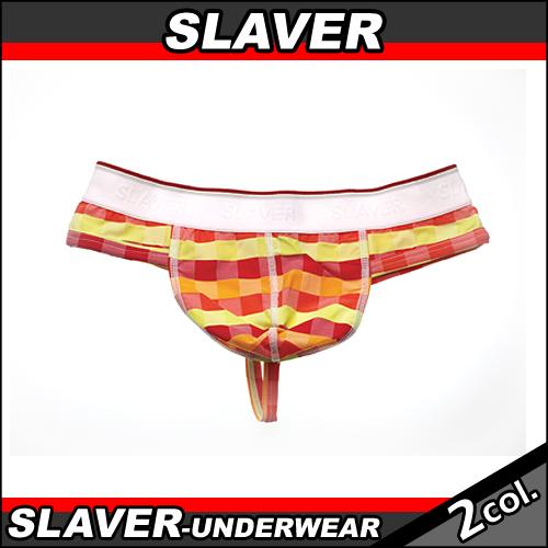 Ｔバック/SLAVER/スレバー/ブロックチェック　オレンジ/86B705 2着までクリックポスト\240可｜slaver-underwear