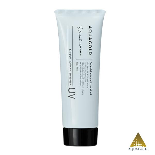 日焼け止め アクアゴールド UVカットクリーム SPF50+ PA++++ UV耐性★ ファイテン アクアゴールド 顔・からだ用 紫外線対策 低刺激 スキンケア機能 日本製 | 