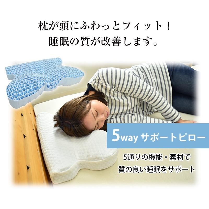 ZERO-G サポートピロー カバー付き 5way 丸洗い 枕 いびき防止 ZERO-G サポートピロー カバー付き 5way 丸洗い 枕 いびき防止