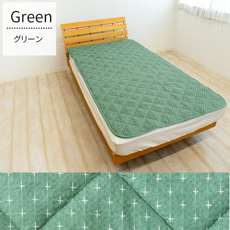 綿しじら 敷きパッド ファミリー 約240×205cm 綿100% コットン