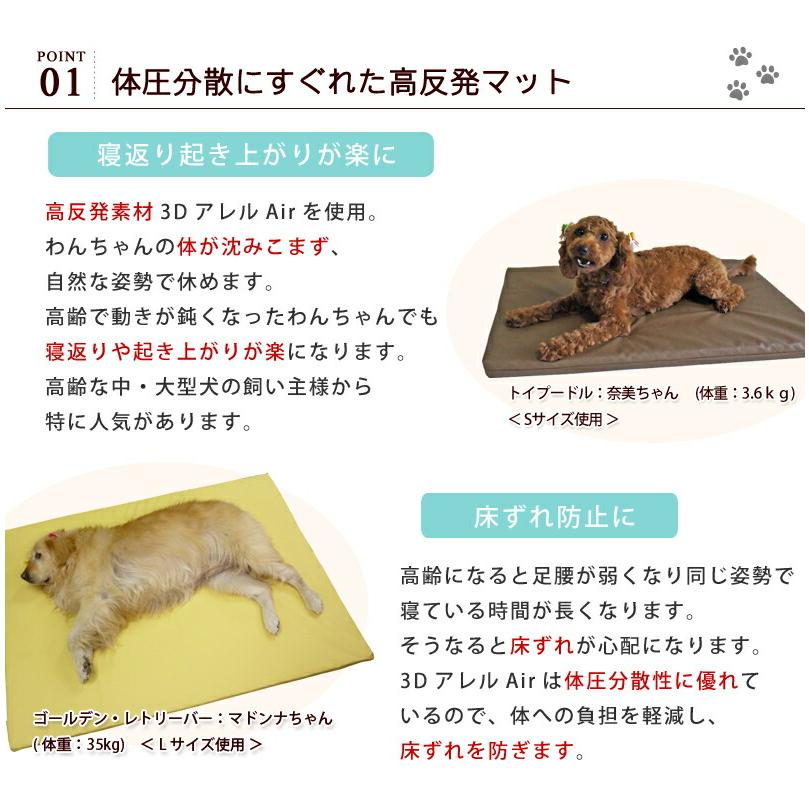 小型犬 〜 大型犬 ペットケアマット 体圧分散マット 3サイズ ペット用