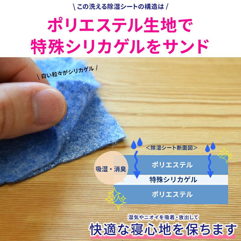 除湿シート 洗える ハーフ 90×90cm シリカゲル 除湿マット ハイパー センサー付き 湿気取り 湿気とり 吸湿シート 吸湿マット 吸水マット 調湿マット 押入れ 結 | ブランド登録なし | 06
