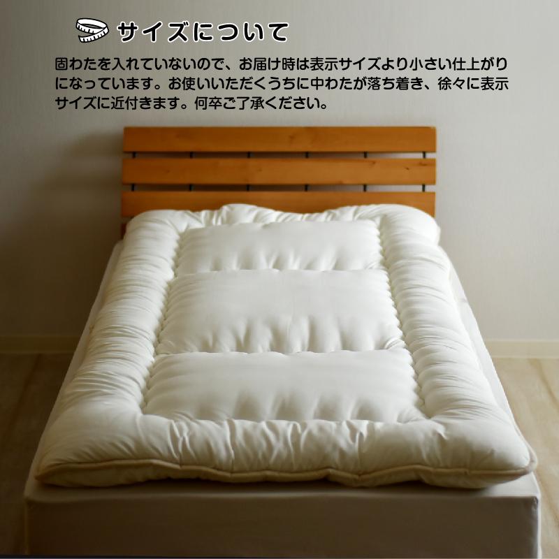 敷布団 敷き布団 シングル 日本製 軽量 LITE ソフト敷布団 100×205cm 洗える 固綿なし 敷きふとん 格安 激安 中空ポリエステルわた|sleep-plus|14