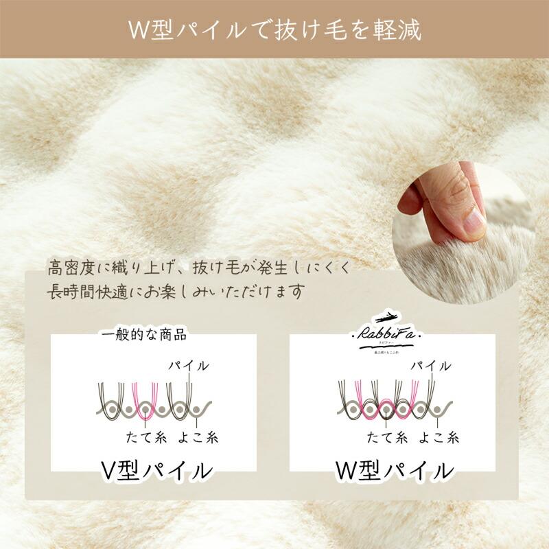 ラグ あったか ふわとろ ラビットファー ラグマット 無地 暖かい 秋冬
