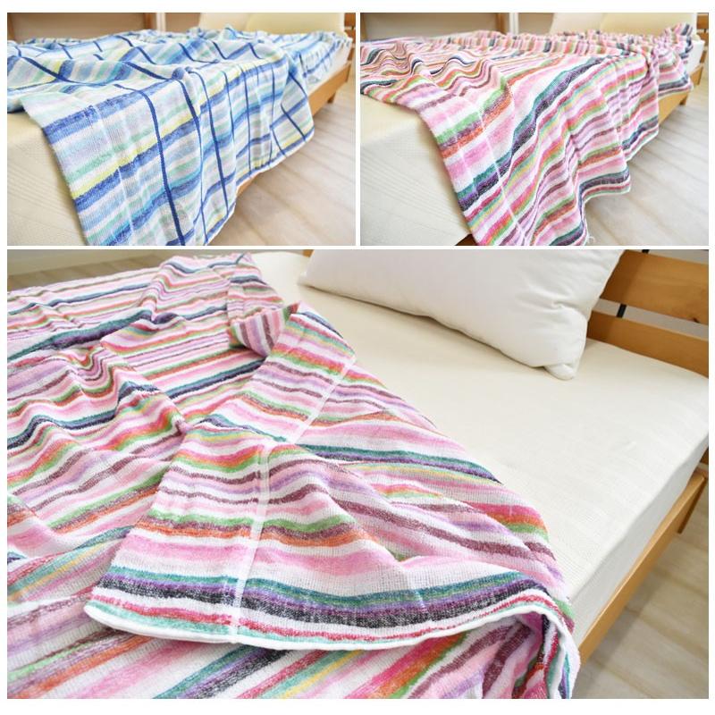 ちょっと訳あり 】 とってもECOなタオルケット 色柄おまかせ 綿100