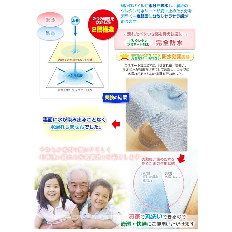全面 防水ボックスシーツ キング 200&times;200&times;30cm おねしょシーツ 介護シーツ
