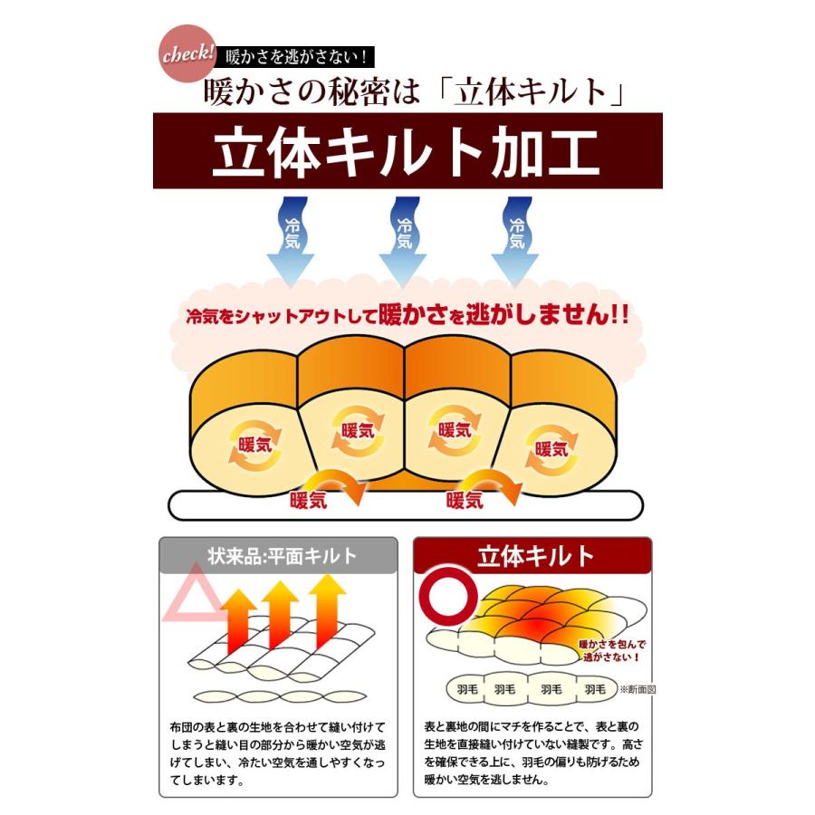 羽毛布団 立体キルト プレミアムゴールドラベル キングロング 230×210cm ホワイトマザーダックダウン93％ ポーランド産 |  | 01