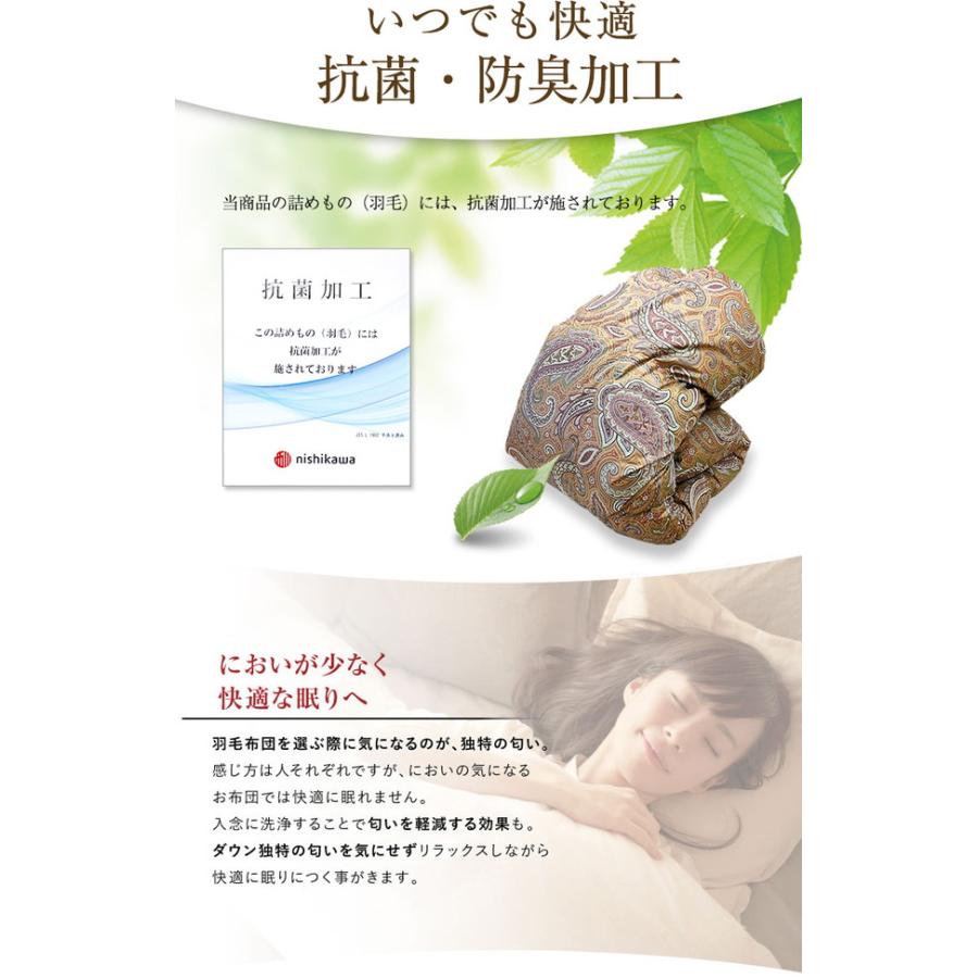 羽毛布団 西川 送料無料 シングルロング 150×210cm ホワイト 羽毛布団 西川 送料無料 シングルロング 150×210cm ホワイト