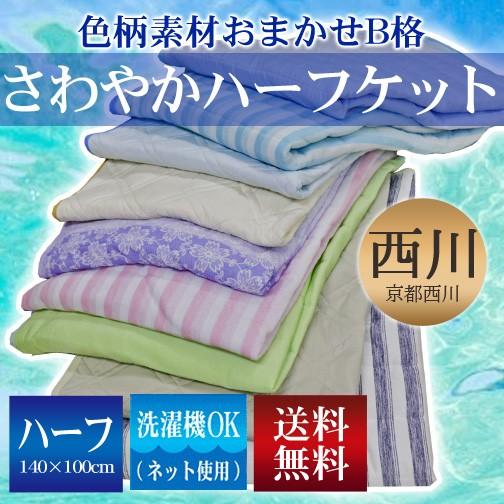 京都西川 送料無料 ハーフ 140×100cm B格さわやかハーフケット 接触冷