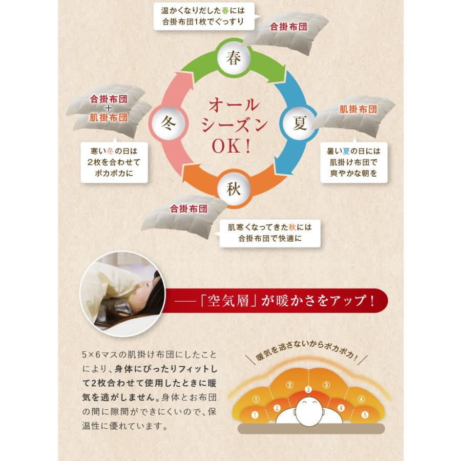 昭和西川 羽毛布団 2枚合わせ 送料無料 ダブルロング 190×210cm 昭和西川 羽毛布団 2枚合わせ 送料無料 ダブルロング 190×210cm