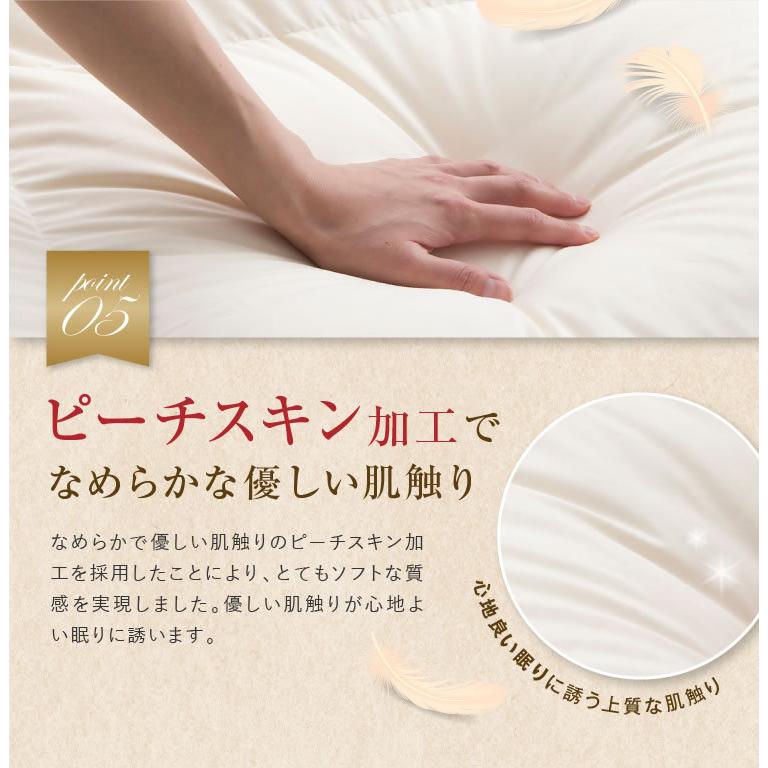 昭和西川 羽毛布団 2枚合わせ クイーンロング 210×210cm ホワイト