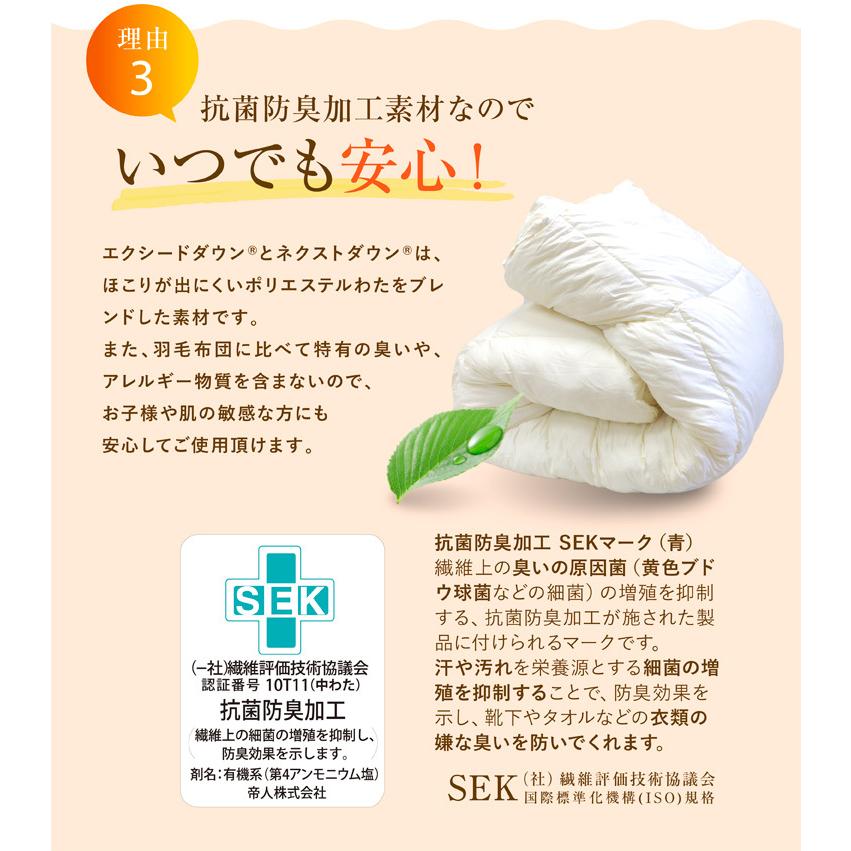 昭和西川 掛け布団 抗菌防臭 2枚合わせ 洗える 合繊掛けふとん SL