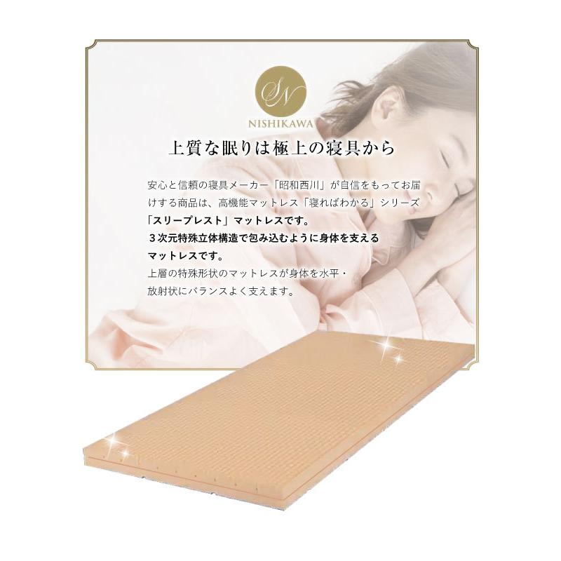 昭和西川 マットレス シングル 97×195cm×9cm スリープレストマットレス