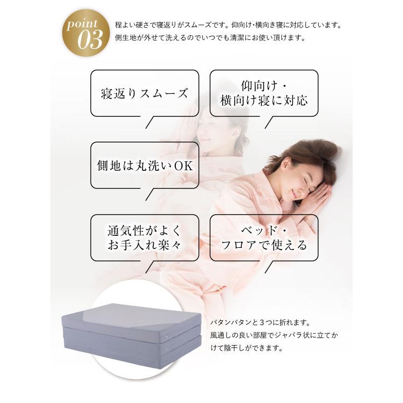 昭和西川 スリープレスト 三つ折りマットレス シングル 9×97×195cm 昭和西川 マットレス シングル 97×195cm×9cm スリープレストマットレス