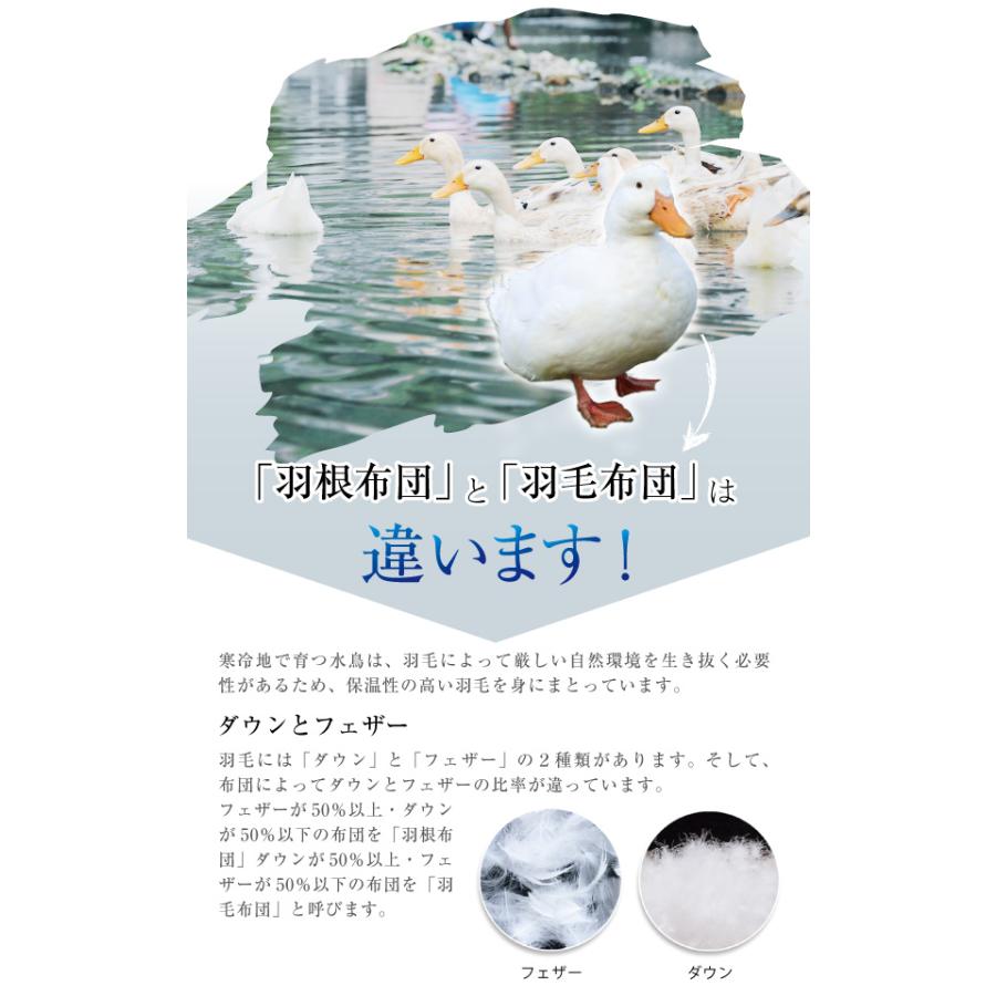 掛け布団 羽根布団 2枚合わせ 送料無料 セミダブルロング 170×210cm
