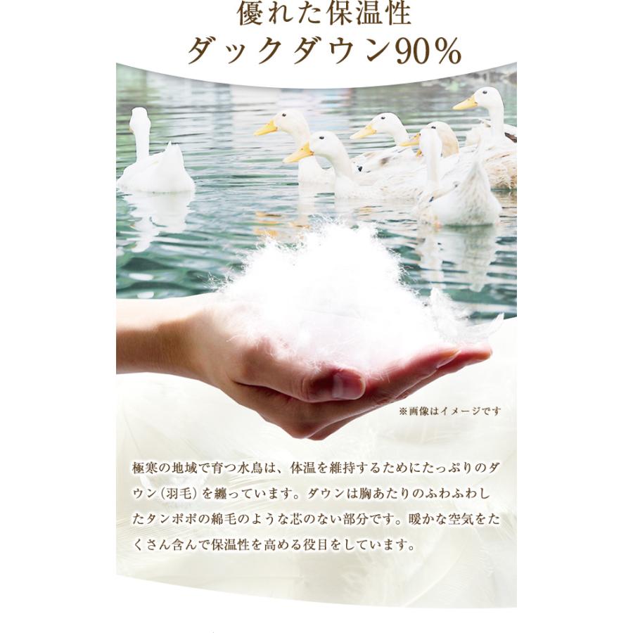 羽毛布団 西川 送料無料 クイーンロング 210×210cm ホワイトダック