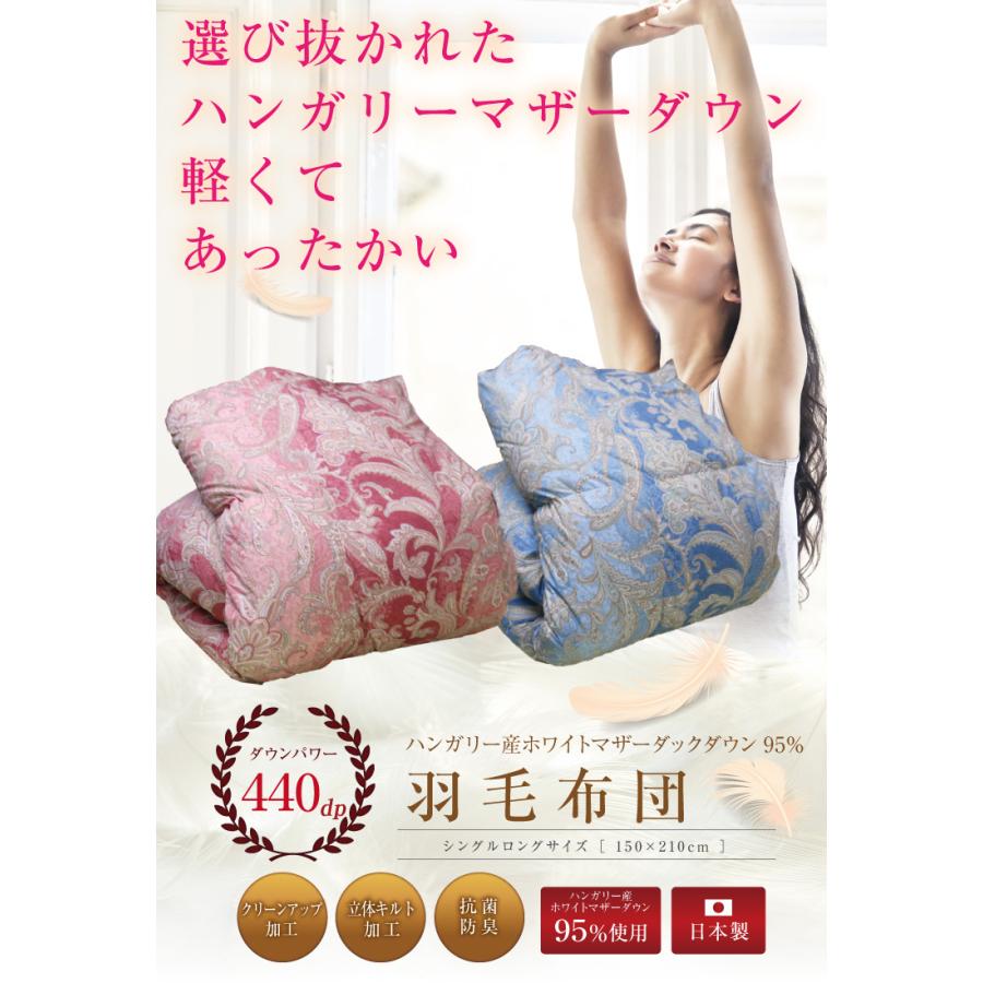 羽毛布団 シングル ハンガリー産ホワイトマザーダック プレミアム ブルー 羽毛布団 シングル ハンガリー産ホワイトマザーダック プレミアム