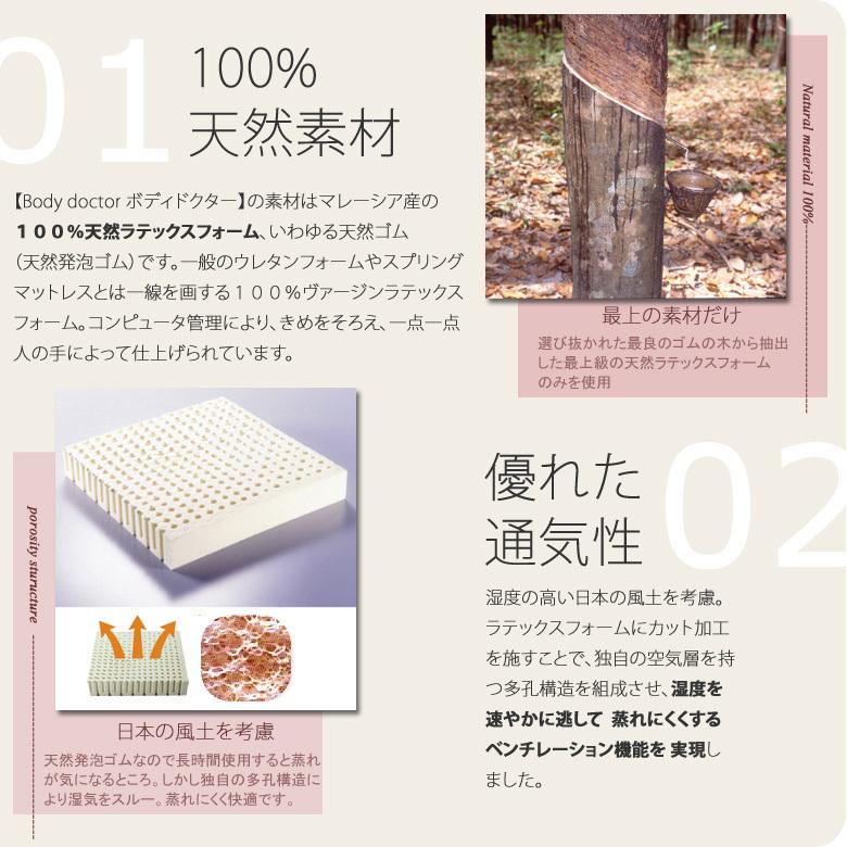 ボディドクター マットレス R レギュラー ダブル 140×195×11 保証付き 正規品 厚み11cm 敷き布団 マットレスR 正反発 ラテックス Bodydoctor |  | 06