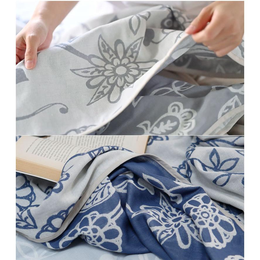 ガーゼケット シングル 140×200cm 綿100％ 合わせ式 エイジア 花 ボタニカル アジアン リゾート モダン 上品 かわいい エスニック Fab the Home |  | 09
